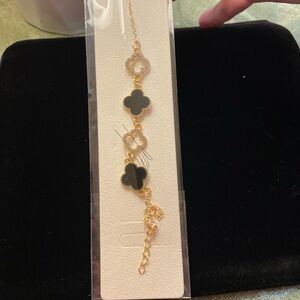 NWT Blossom Black Clover Bracelet.